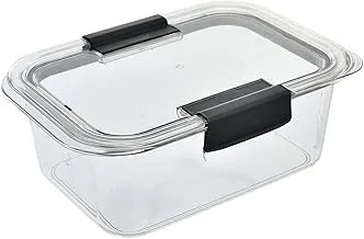 accessories shop Acrylic Square Food Storage Container Containing Tightly Sealed Lid With Modern Design And High Quality Material Practical For Kitchen 1420 ML Capacity - Transparent Black