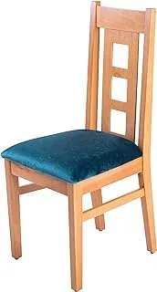 Penguin Chair Squares - Beech Wood - Velvet Fabric Leather Inverted - Sponge 43 * 44 * 103cm - Blue