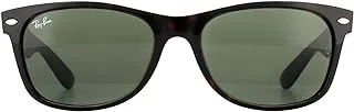 Ray-Ban RB2132 New Wayfarer Square Sunglasses, Tortoise/G-15 Green, 52 mm