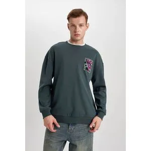 Defacto Man Comfort Fit Crew Neck Knitted Sweat Shirt