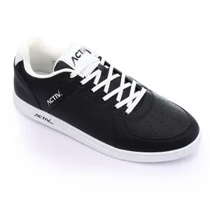 Activ White Details For Black Rubber Sole Sneakers