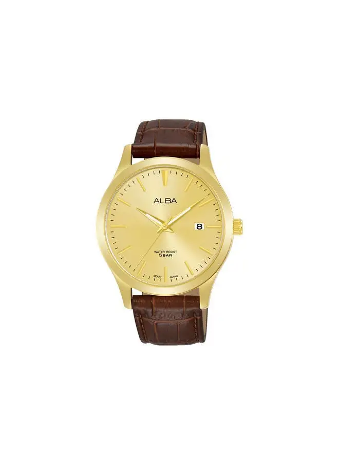 Alba Leather Analog Watch AS9M36X