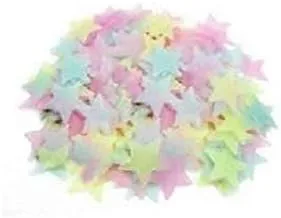 100pcs Fluorescent Wall Stickers Decal Glow Luminous Stars - Multicolor