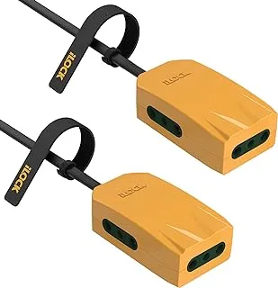 iLOCK Mini Power Strip - 3 outlets (3 m, yellow) (Pack of 2)