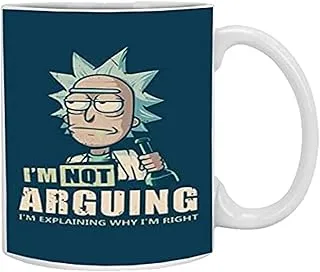 i'm not arguing ricky and morty printed white mug