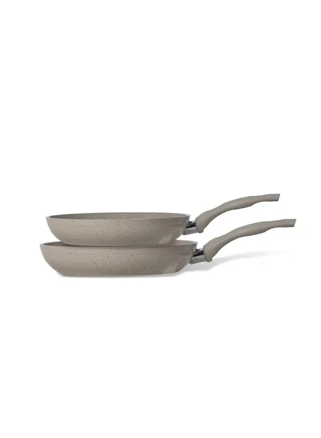 Top Chef 2 pieces Top Chef granite frying pan set (22-24) Beige