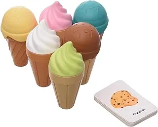 High Quality Ice cream set Of 6 pieces Toy For Kids For Endless Hours Of Entertainment - Multi Colour