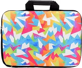 accessories shop Fabric Sleeve Colorful Design With Zipper And Two Fabric Hand Strap For Laptop 40x30 CM - Multi Color