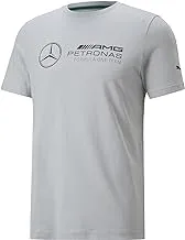 PUMA Male/Unisex MAPF1 ESS Logo Tee Mercedes Team Silver SHIRT