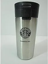 Travel Thermal Mug Thermos Flask Vacuum Cup (Silver, 380ml)