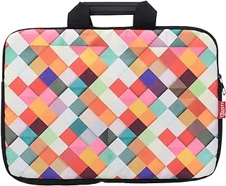 accessories shop Fabric Sleeve Colorful Design With Zipper And Two Fabric Hand Strap For Laptop 40x30 CM - Multi Color