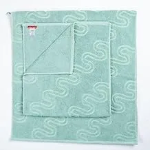 Ricrac Reby Curly Patterns Towel Set 2-Pieces, Mint