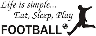 Eat Sleep Play Football Wall Sticker Baby Room Decor accessories for Home Vinyl Wall Decals Bedroom