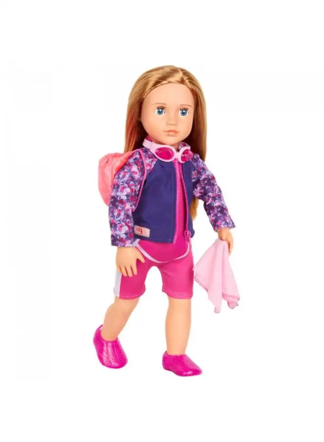 Our Generation Dlx Swimmer Poseable Doll w/Accy, Maya