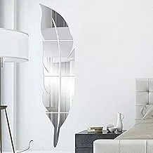 Feather three - dimensional mirror wall stickers