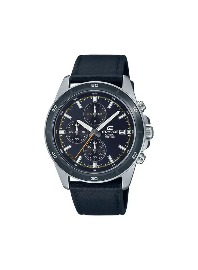 EDIFICE CASIO Leather Chronograph Watch EFR-526L-2CVUDF