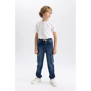 Defacto Boy Cargo Jogger Denim Trousers