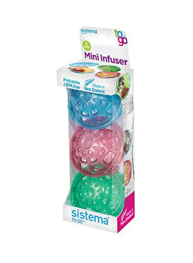 sistema Mini Infusers - Plastic Pack Of 3 Multicolour