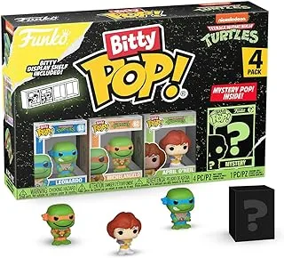 Funko Bitty Pop! Teenage Mutant Ninja Turtles Mini Collectible Toys - Leonardo, Michelangelo, April O'Neil & Mystery Chase Figure (Styles May Vary) 4-Pack