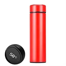 LED Thermos Coffee Flask 500ml Smart Vacuum Cup Thermo Bottle with LED Temperature Display Stainless Steel Travel Thermos Cup Coffee Mugs for Woman Man Red