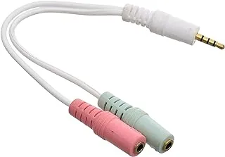 Copper Cable AUX 2x1 Male To Female 20 CM - Multi Color