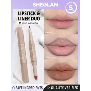 SHEGLAM Matte Dual-Ended Lip Liner Lipstick Pencil-Deep Caramel-9589