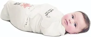 Mamas Gift Little Star Swaddle Wrap, White/Pink