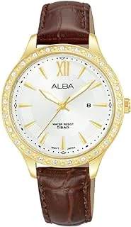 Alba LADIES' Fashion Genuine Leather strap Silver white dial AH7BY2X