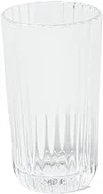 Matalan Ridged Tumbler Glass, 19 cm x 8 cm Size, Clear