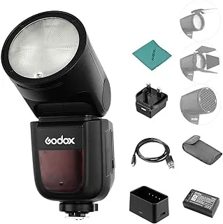 Godox V1F Professional Camera Flash Speedlite Speedlight Round Head Wireless 2.4G for Fuji Fujifilm X-Pro2 X-T20 X-T2 X-T1 GFX50S GFX50R Cameras for Wedding Portrait Studio Photography