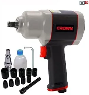 Crown CT38113BMC Penumatic 660Nm 1/2-Inch Impact Wrench, Grey/Black