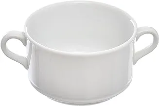 Tunisie Tu-1603630 Set Of 6 Pieces Of Porcelain Artemis Soup Cup 300Ml Suitable For Home And Restaurants With Premium Durable Material - White