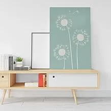 White Dandelion Plant Printed Canvas wall art 60x40