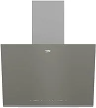 Beko Built-in Decorative Hood - 60 CM - Gray Glass - Chimney - Angeled - BHCA66741BGHSE (Gray)