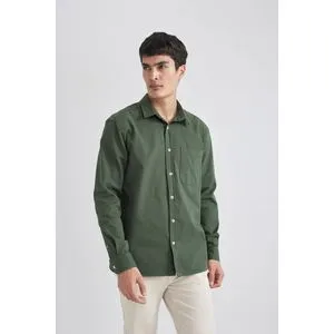 Defacto Man Relax Fit Woven Long Sleeve Shirt