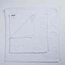 Ricrac Reby Curly Patterns Towel Set 2-Pieces, White