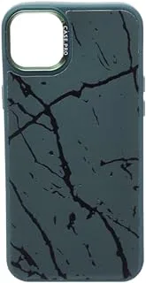 Silicone Back Phone Protection Cover With Amazing Design And Safety Edges For Iphone 14 Pro Max / 15 Plus - Olive Black