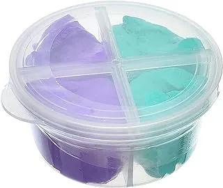 Generic Plastic Creative Box Containing A Four Slots With Light Clay Help To Create Grape Shape And Add More Entertaining For Kids - Green Purple