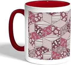 Decorations - geometric shapes Printed Coffee Mug, Red Color (Ceramic)