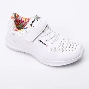 Air Walk Inner Self Pattern Girls Sneakers - White