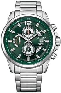 Citizen Men's Quartz Chronograph Green Dial Stainless Steel Men's Watch AN3690-56X