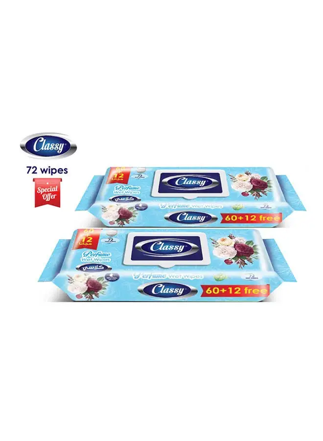 CLASSY Wet Wipes 72 Tissues Promo (2 Packs) - Multicolor