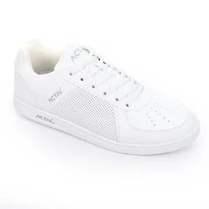 Activ Full White Practical Leather Lace Up Sneakers