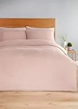 Matalan Linen Blend Duvet Set, King, Pink