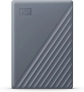 Western Digital My Passport 4TB Portable Hard Drive, Works with USB-C - Silicon Grey