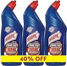 Harpic Toilet Cleaner Power Plus Original, 700 ml Pack of 3, 40% Off