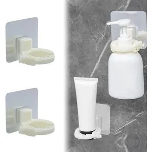 Shampoo Support Hook Self Adhesive Shower Gel Bottle Rack