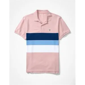 American Eagle Colorblock Pique Polo Shirt