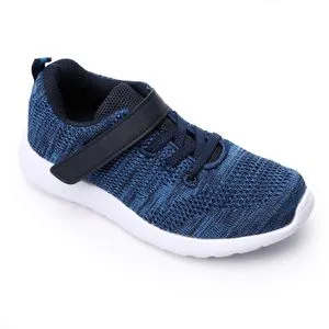 Air Walk Decorative Lace-up Canvas Boys Sneakers - Shades Of Blue