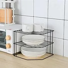 PRIME SHOP - Three Tier Dish Rack (2 Pack), Corner Dish Rack, Kitchen Storage Idea, Cabinet Organizer